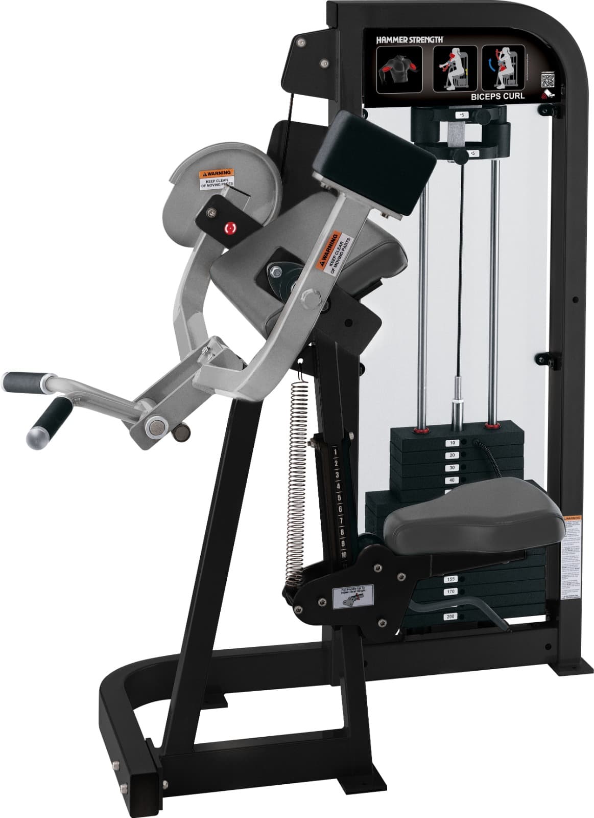 Biceps Curl Machine Pin Loaded (A006), Iron Strength – Powered by Emma Fitness